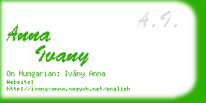 anna ivany business card